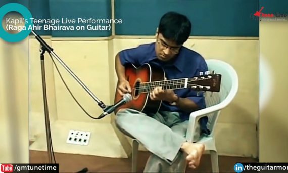 Raga Ahir Bhairav on Guitar Teenage Performance by Guitarist Kapil Srivastava