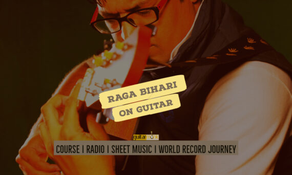 Raga Bihari राग बिहारी Khamaj Thaat NotesTabsSheet Musicon Guitar Guitarmonk
